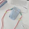 Grid Style, Mobile Phone Bag, Miscellaneous Storage Bag, Walking Key Change Card Bag, Hand-held Small Cloth Bag, Mobile Phone Bag