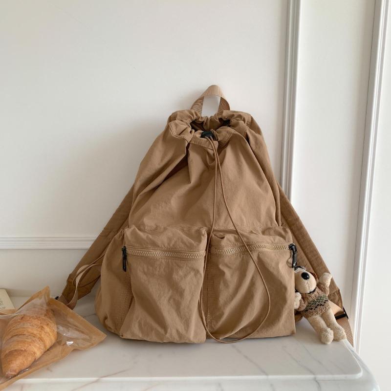 

Рюкзак-мешок Женский Дорожный Легкий Повседневный Рюкзак для Поездок Женский Нейлоновый Универсальный Повседневный Рюкзак для Студентов хаки