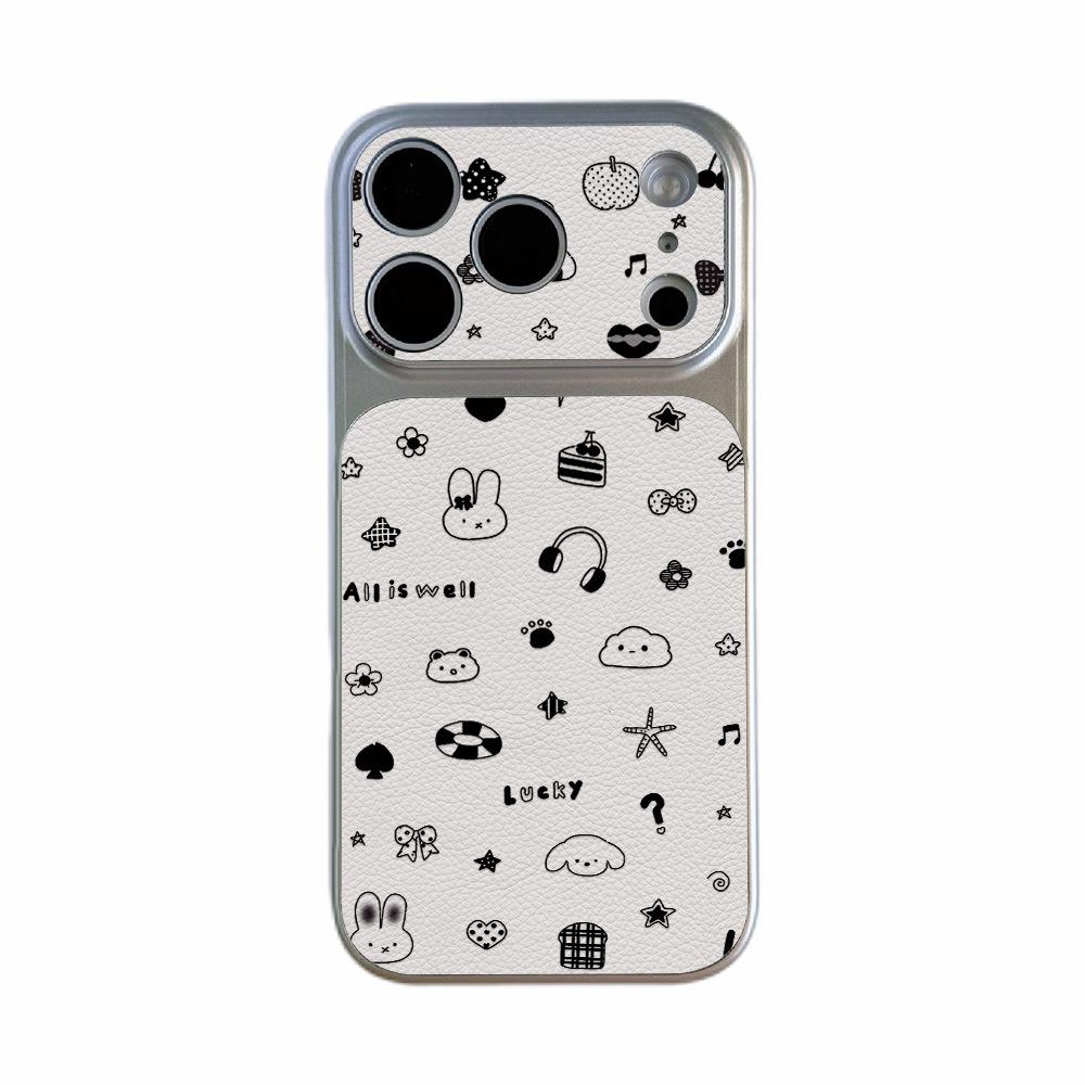 Graffiti Miffy Rabbit Applicable iPhone17 Soft Case Sticker Mobile Phone Case 15Pro/16/13Pro Premium 14Pro