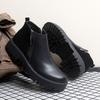 Britský styl ležérní krátké boty pánské módní boční zip vysoké boty muž klasické elegantní kotníkové boty Chelsea společenské boty