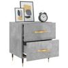 Nightstand Concrete Gray 40 X 35 X 47.5 Cm Particleboard