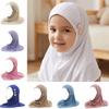 Con Adorno Floral Hijab de Poner para Niñas Suave Cobertura para la Cabeza Turbante Cubre Cabeza Niños