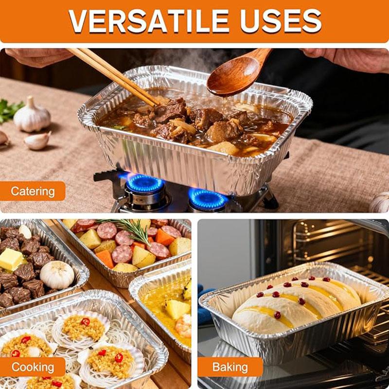 Plaques de cuisson en papier aluminium pour pain Épaissies Contenants de cuisson alimentaire Plateau BBQ Boîtes d'emballage antiadhésives pour gâteaux Outil de cuisson de cuisine