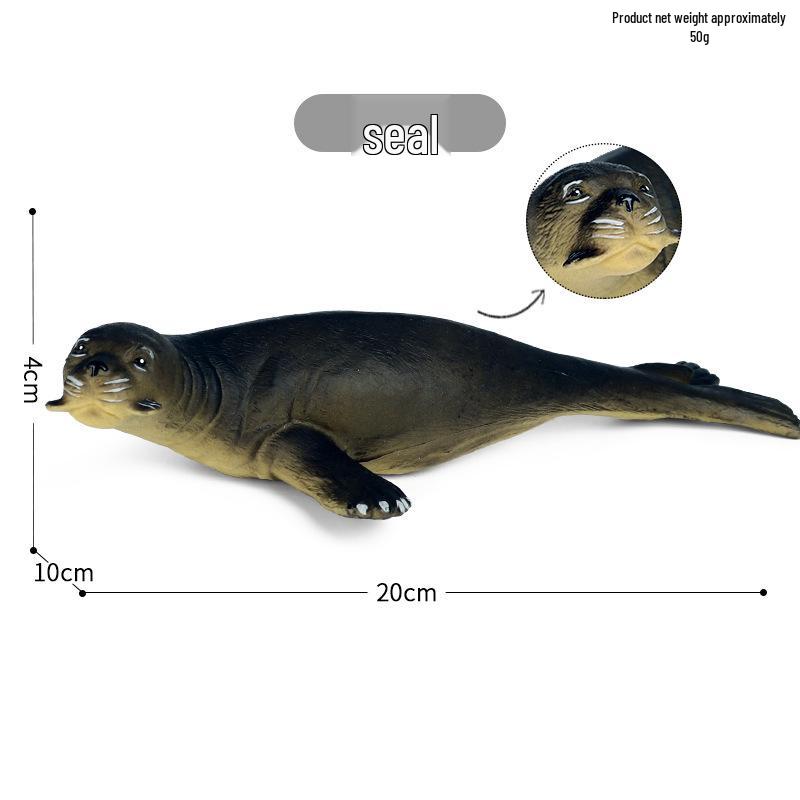 Kids' Cognitive Marine Animal Toys: Soft Rubber Models - Pufferfish, Starfish, Crab, Nautilus, Sailfish, Manta Ray.