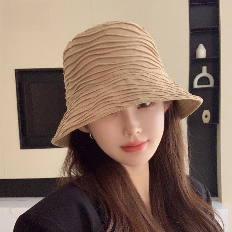 Cotton Twill Wrinkled Fisherman Hat For Winter Casual Outdoor Travel