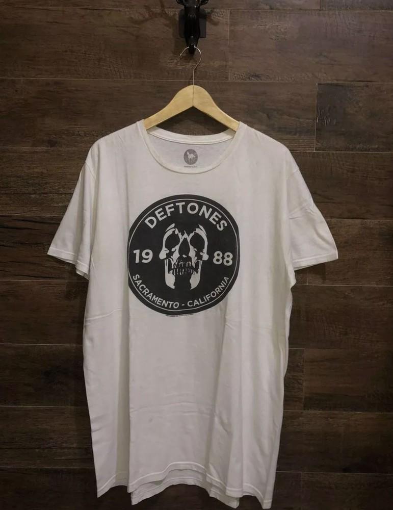Deftones 1988 Sacramento Tour basic style white T shirt Unisex Unisex T-Shirt XXL