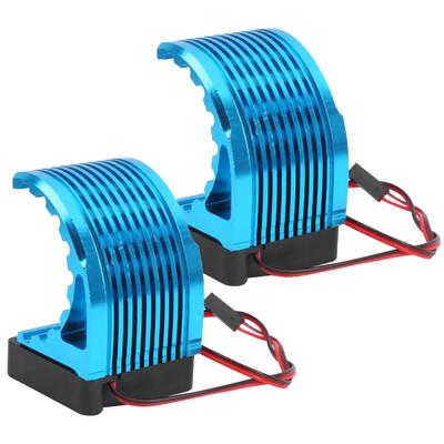 2Pcs Aluminum Alloy Motor Heatsink 42MM Universal Brushless Motor Cooling Fan for RC Car