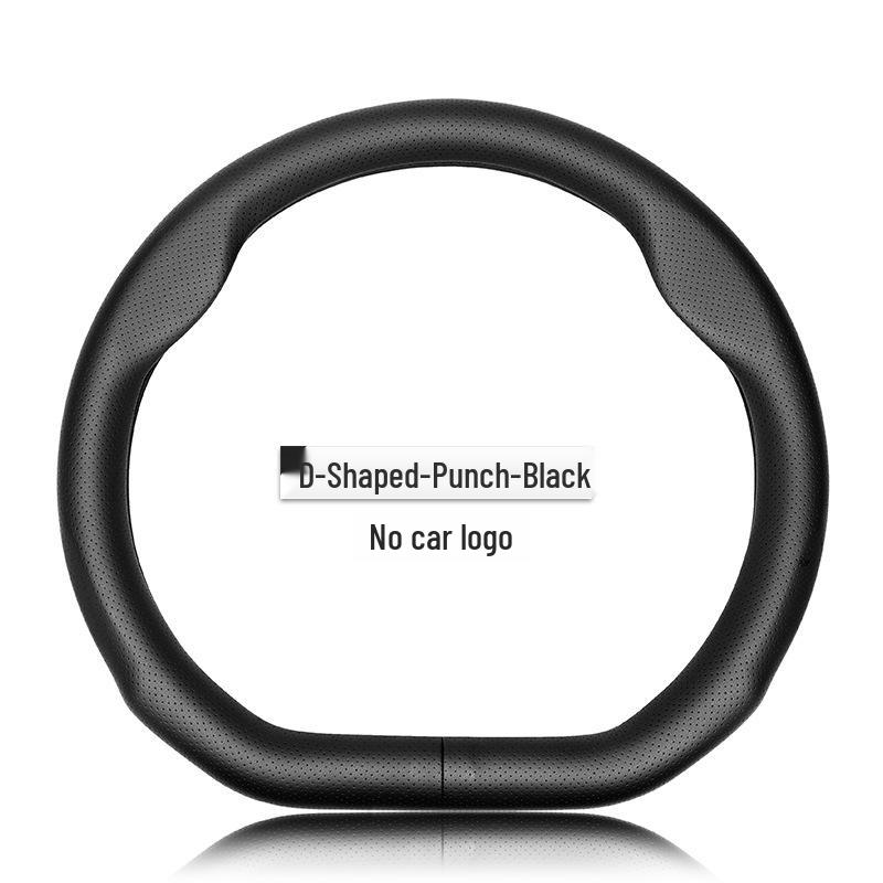 Premium Genuine Leather Steering Wheel Cover for Modern Cars: Mistra, Tucson, Santa Fe, Reina, IX35, IX25, Elantra, Langdong