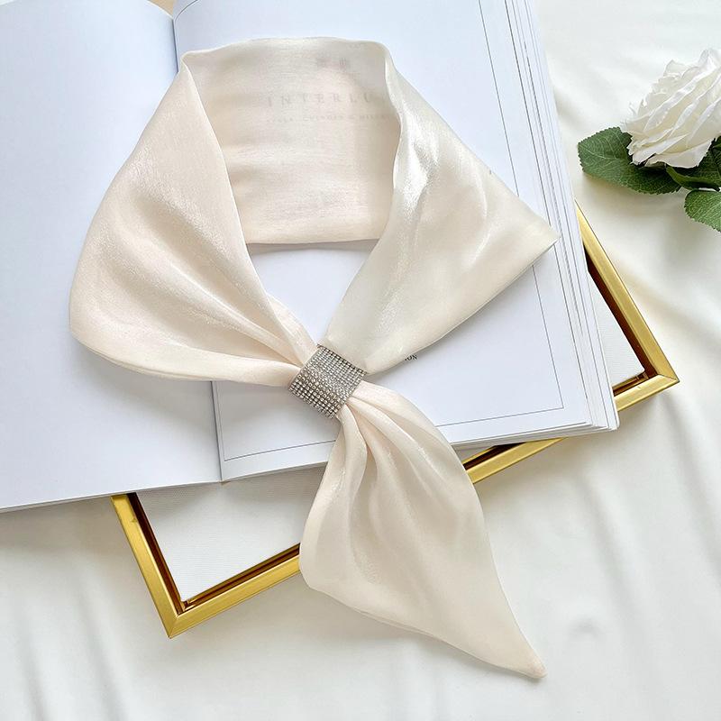 New Fashion 75Cm Small Silk Scarf Women'S Small Ear Scarf Tie Headband Decorative Neck Scarves Party Gift