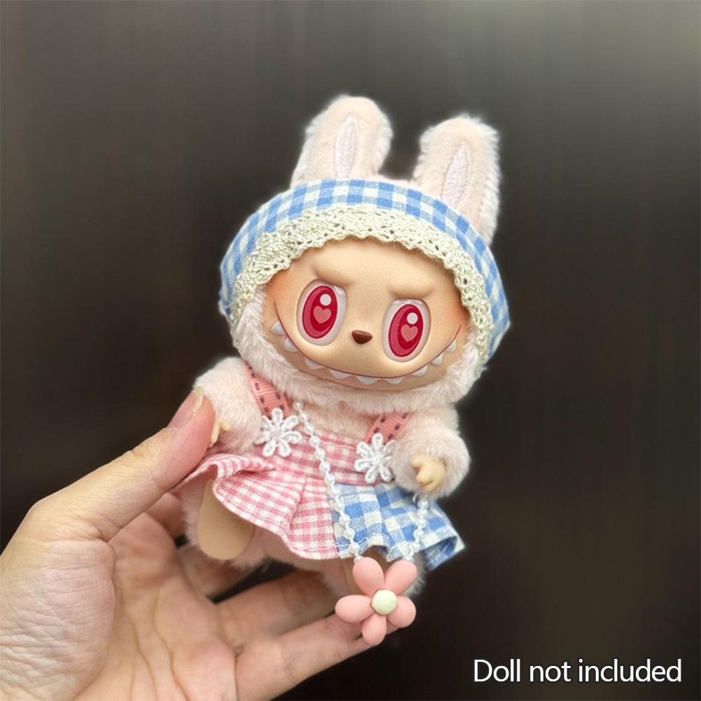 Pro 17 cm Labubu Oblečení pro panenky Módní Oblečení Mikiny Oblečení pro panenky Barevně sladěné Mikiny Panenky Doplňky Roztomilé dekorace Malé utěrky