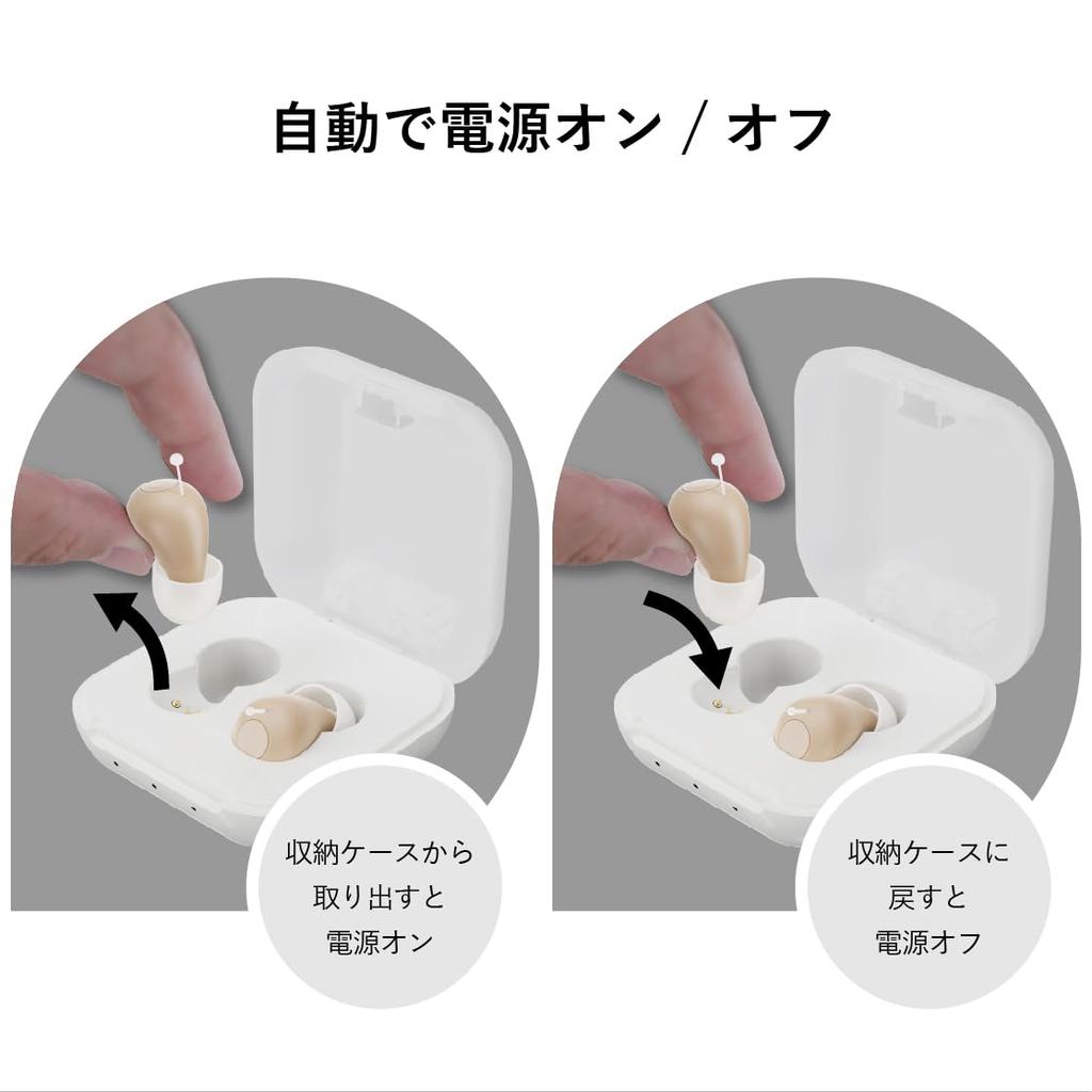 SaiEL Pro Hörgerät Binaural oder Einzel mit Ladeautomatik und Drehregler für die Lautstärke und Perfekt für Respekt vor älteren Menschen und Großeltern Hakkiri-san Hörgeräte,