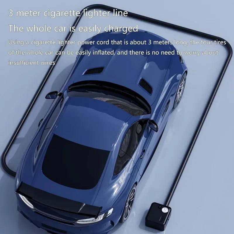 Car Tire Inflator DC 12V Car Air Compressor Auto Air Pump Pointer Type Tire Pressure Display Electric Tire Pumps with Light