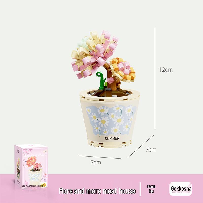 Moonlight Society Building Blocks: Succulent Flower Pots - Educational Toy for Kids