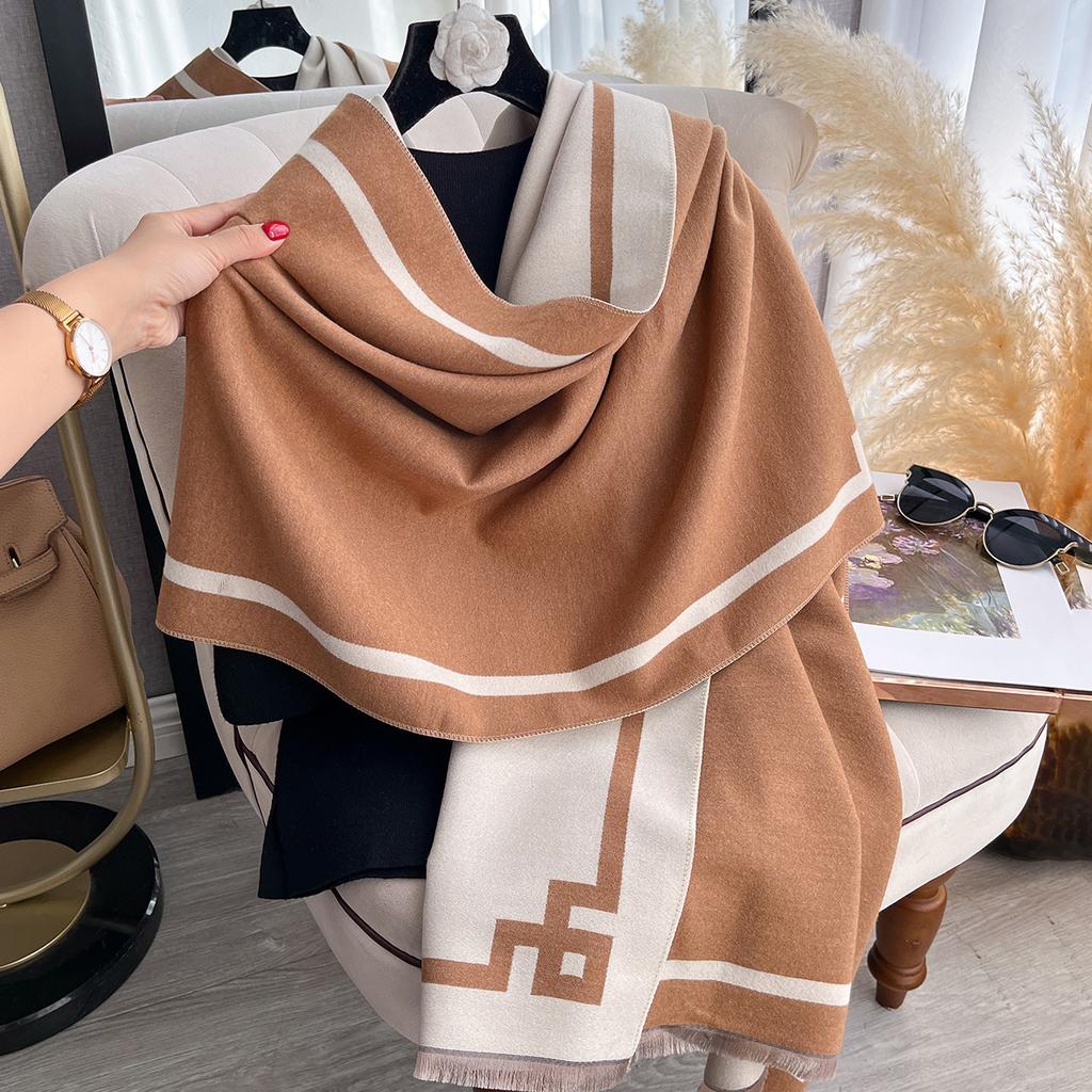 Warm Luxury Cashmere Scarf Women Plain Color Fashion Shawl And Wraps Ladies Blanket Foulard Winter Pashmina Bandana Bufanda