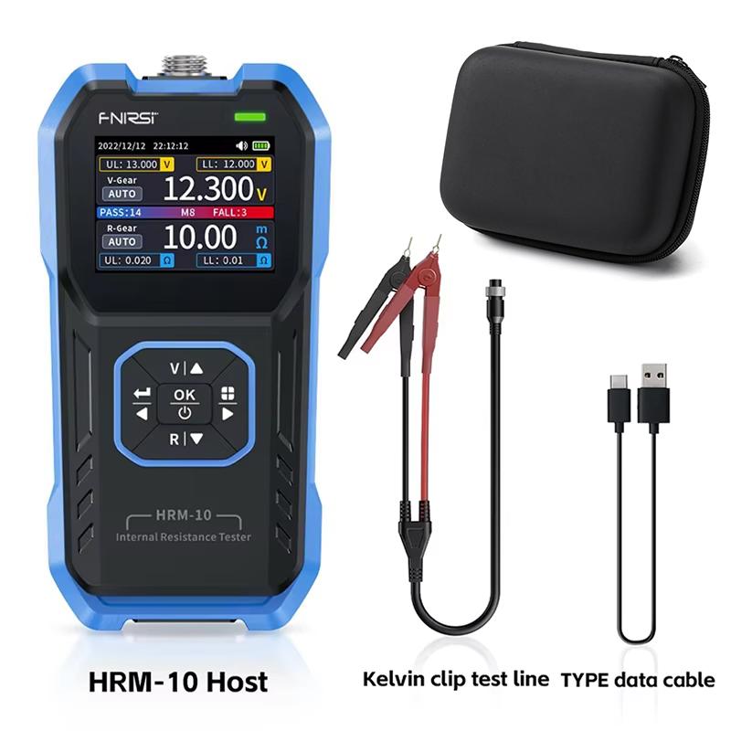 FNIRSI HRM-10 Automotive Tester, 18650 High Precision, AC Lithium Lead Acid Battery Voltage Internal Resistance Tester HRM-10-BAG