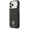 Guess 4G Strass Logo & Big StrapMetal Buttons MagSafe Case for iPhone 17 Pro Max Black