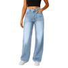 Jeans Casuales de Moda para Mujer Tubo Recto Acampanados Jeans Casuales