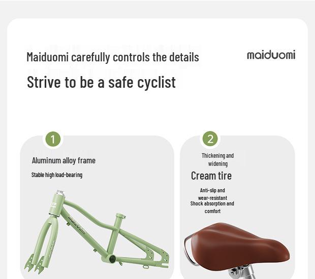 Maiduomi Ultralight Children's Bicycle with Training Wheels for Ages 3-12