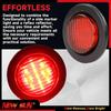 NEW SUN Premium 2.5" Round LED Trailer Lights, 13 Red LEDs Side Marker Lights, Clearance Lights Kits With Grommet & 2-Pin Plug - Universal For