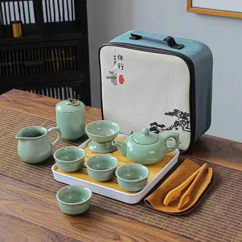 Shengjia Portable Ceramic Travel Tea Set
