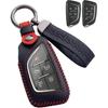 for Cadillac Key Fob Cover Leather Car Key Case keychain Smart Key Fob Holder Compatible for -2024 Cadillac Escalade CT5 CT6 XT4 XT5 C8 Corvette