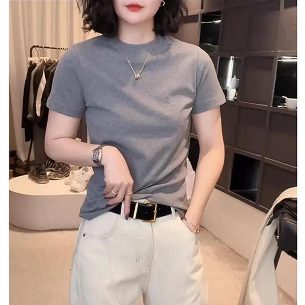 2026 Spring/Summer Korean Style Slim Fit Women's Base Layer T-Shirt - Short Sleeve, Versatile, and Simple Design