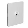 Montaje de Interruptor de Palanca de Pared Simple Abierto Balancín Doble Control AC250V Borde Cuadrado Metal Acero Inoxidable