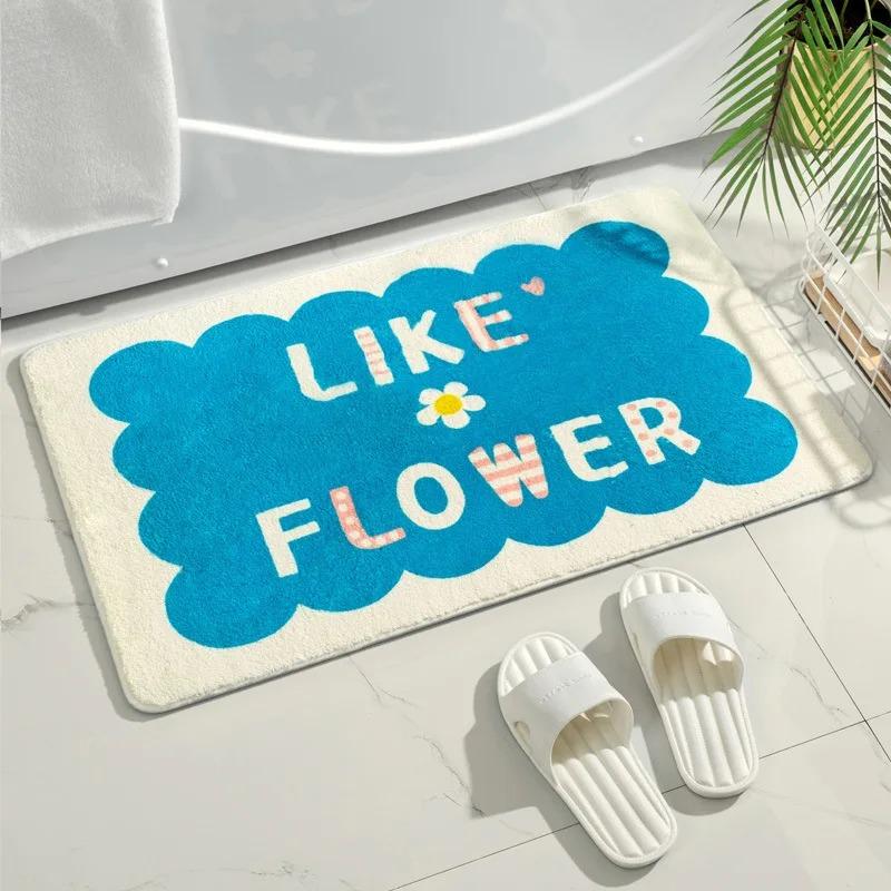 Soft Bath Mat Small Fresh Strawberry Floor Carpet Home Rug Entrance Carpet Bedroom  Toilet Bathroom Door Absorbent Foot Pad