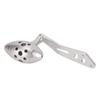 Fishing Reel Handle Silver White Aluminum Alloy Single Baitcasting Reel Power Handle with Olive Shaped Knob for
