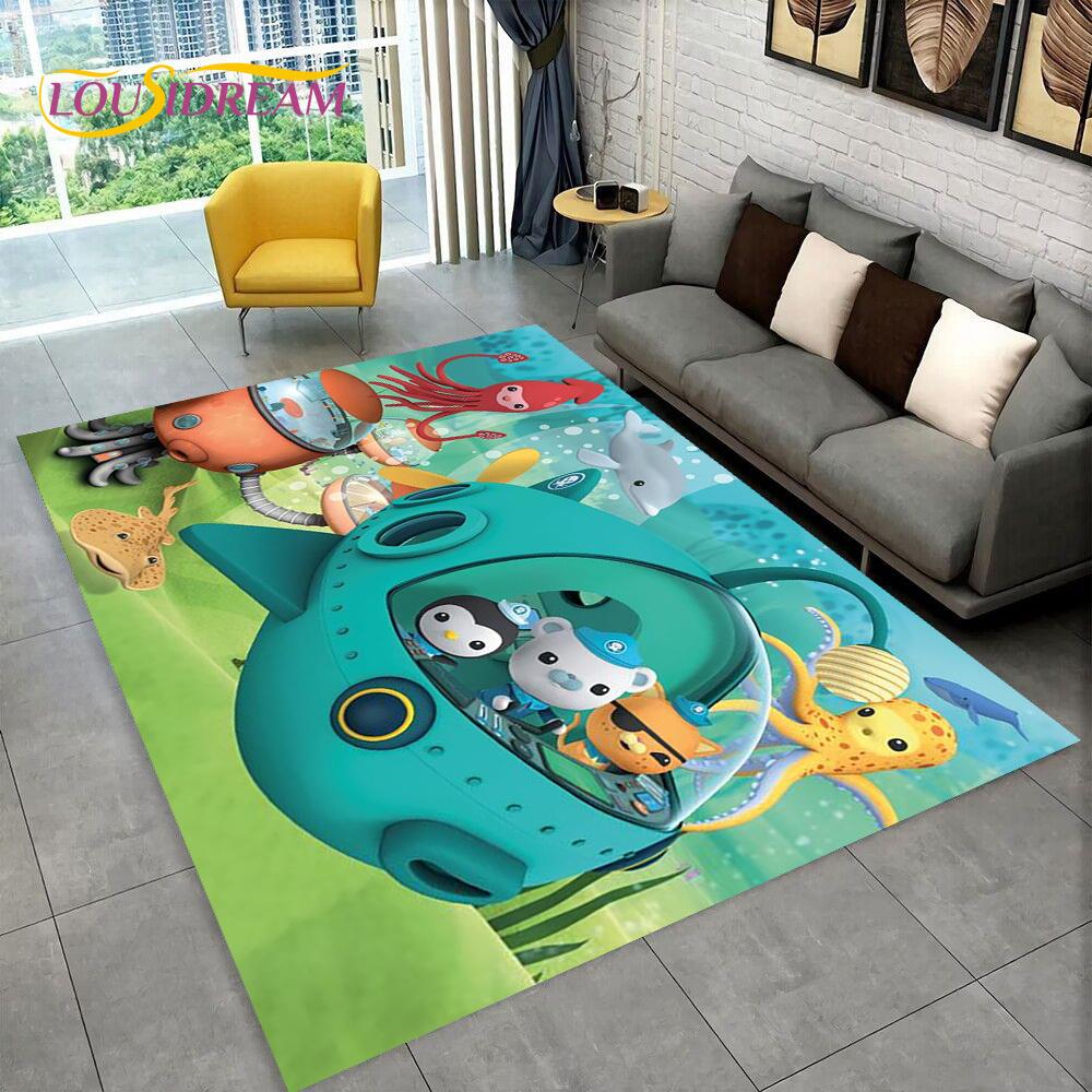 The Octonauts Barnacles Cute Cartoon Rug Carpet for Living Room Bedroom Home Decor,Floor Mat Non-slip for Sofa Doormat Gift Kids