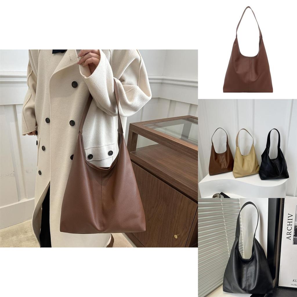 Fashionable Everyday Tote Bag For Women Spacious And Stylish Pu Bag Available In Black Khaki Brown