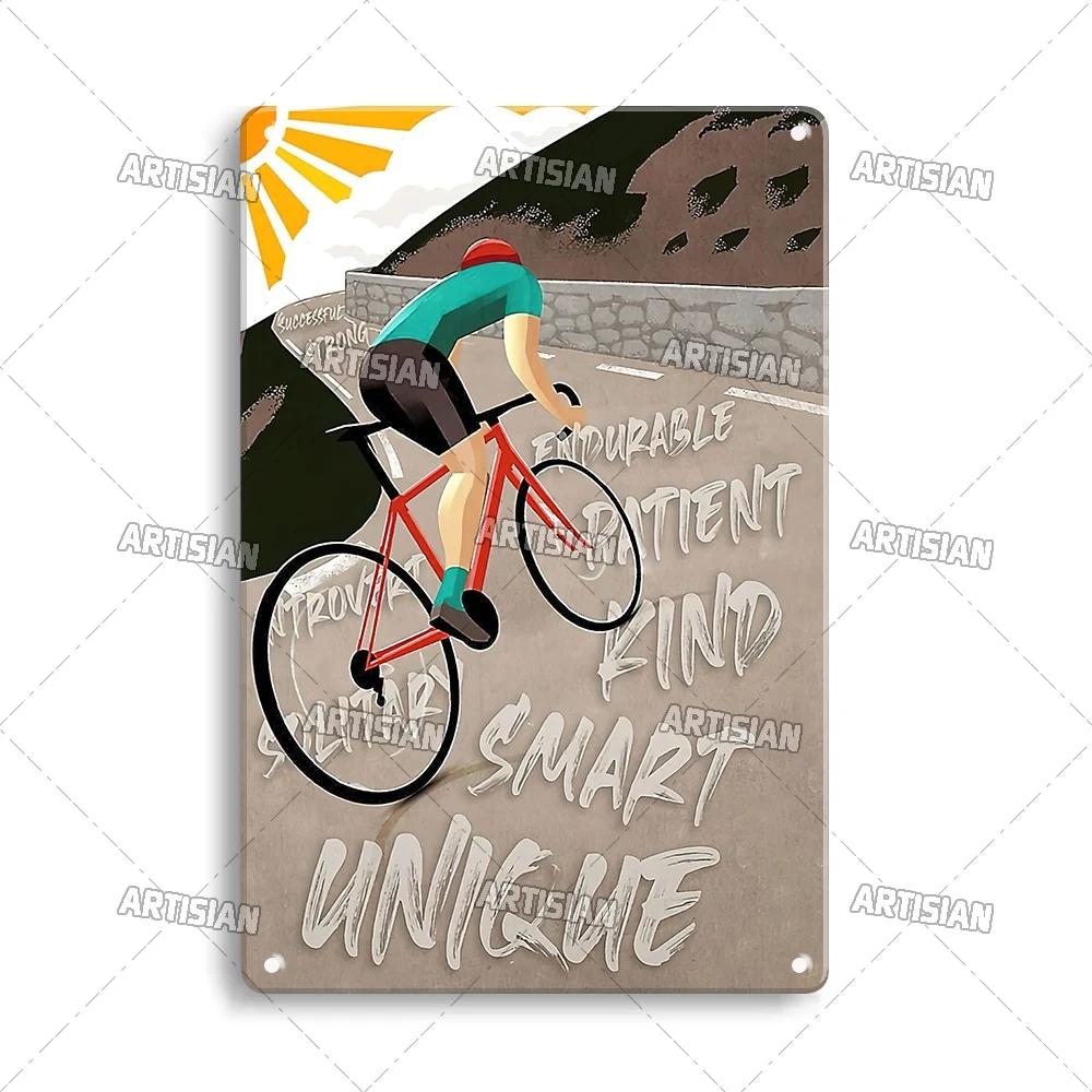 Artisian Cycling Metal Sign Bicycle Tin Plate Bike Decorative Plaque Sport Wall Decor Garage Bar Pub Club Hotel Cafe Kitchen
