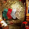 Christmas Decoration Hanging Sock Soft Fabric Christmas Stocking Holiday Party Gifts Bag Decoration For Mantels Display