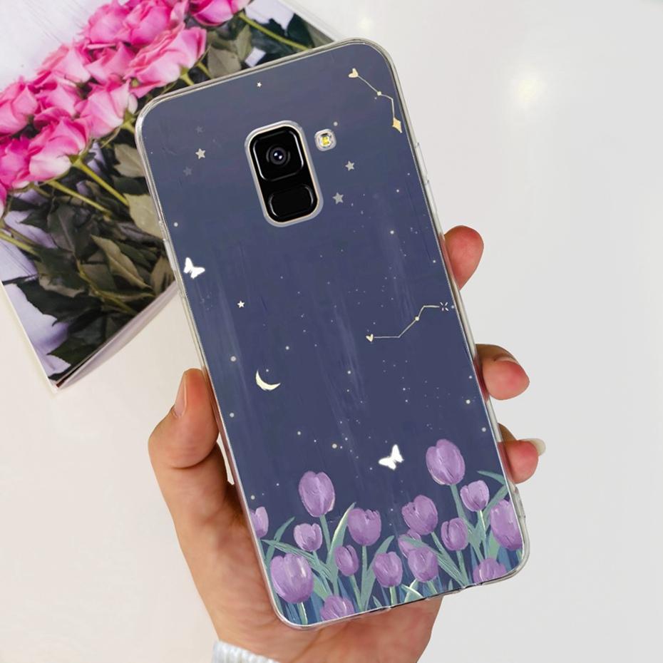 Schöne Hülle mit Aufdruck für Samsung Galaxy A8 (2018) / A8+ (2018) Weiche Silikon-TPU-Rückabdeckung für Samsung A8 A 8 Plus Handyhüllen