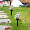 Owl Shaped Solar Light Waterproof Outdoor Garden Decor LED Lawn Lamp for Pathway Patio Landscape