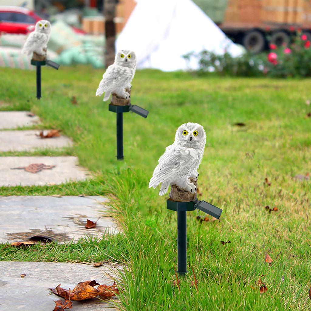 Owl Shaped Solar Light Waterproof Outdoor Garden Decor LED Lawn Lamp for Pathway Patio Landscape
