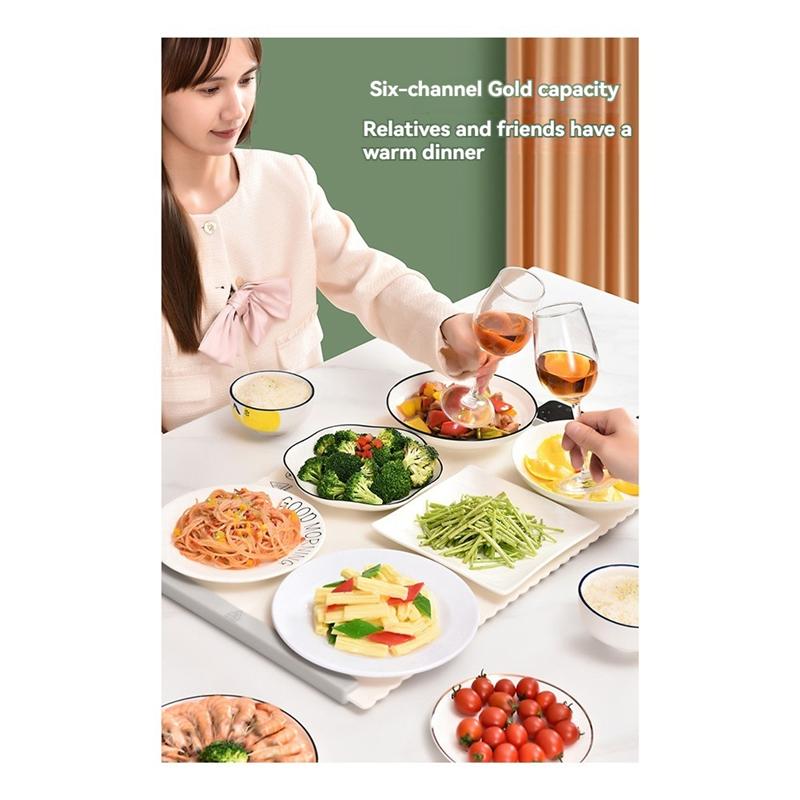 

ABMH-Premium Silicone Heating Mat For Food With Timing Function For Parties Holidays Entertaining And Home Dinners