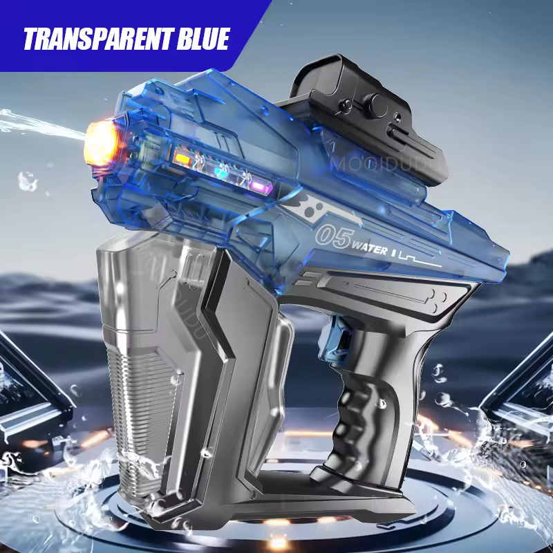 

Automatic Water Gun Toy Continuous Shooting Mechanical Style Flashing High-Pressure Water Pistol Beach Toys For Adult Boys Gifts
