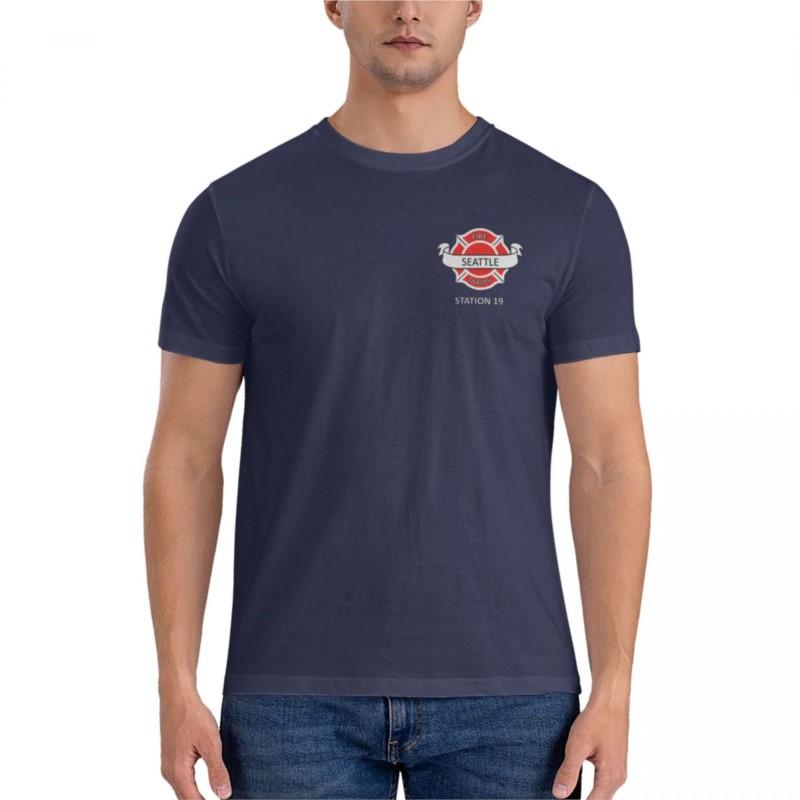 summer fashion t-shirt men station 19 Seattle fire queers Classic T-Shirt summer top sweat shirts tees