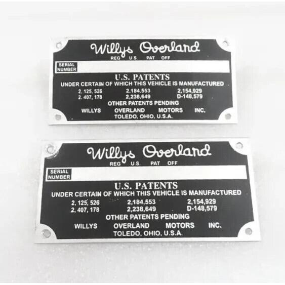 2X Data Plate Station Wagon Pickup