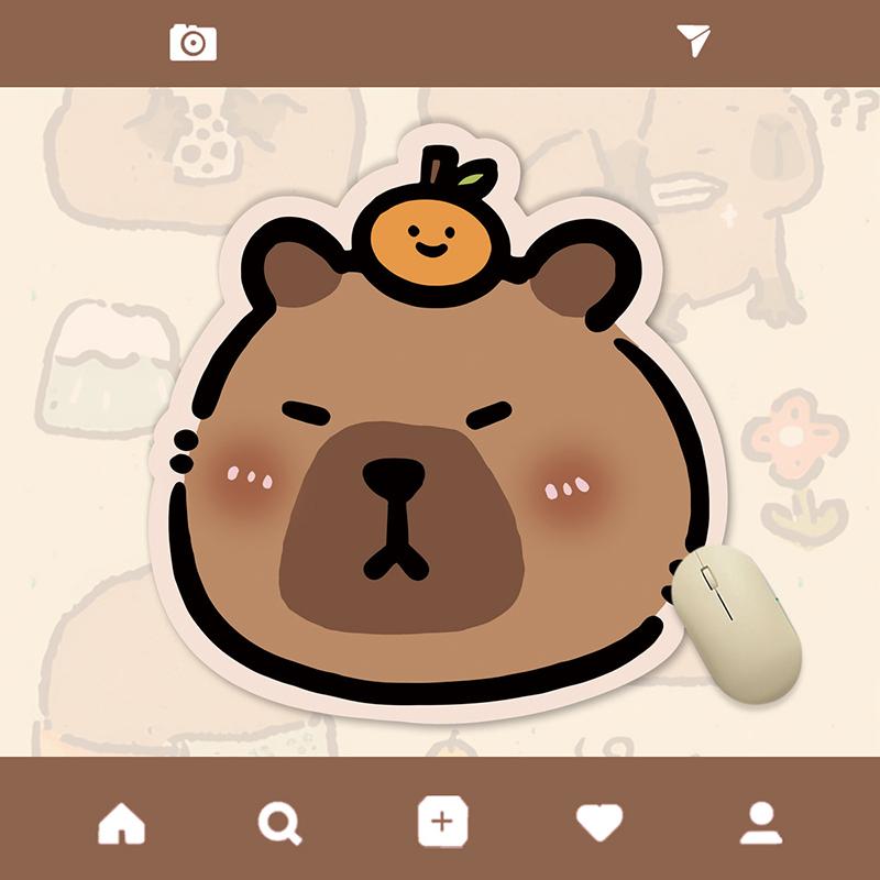 

Необычный коврик для мыши Мультяшный Милый Капибара Коврик для мыши Коврики для компьютерного стола Креативный Коврик для стола с животным Для офиса Дома Коврик для мыши as the picture