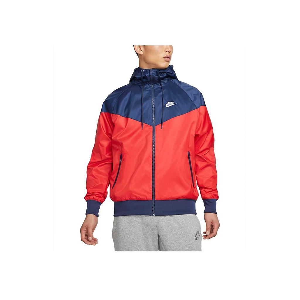 Nike Sportswear Windrunner Colorblock Training Hooded Jacket Men Outerwear Red DA0002-657