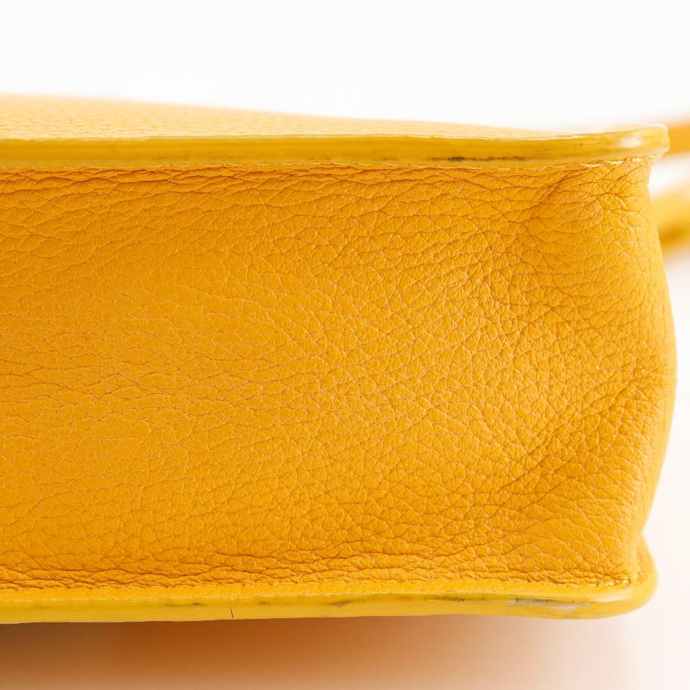 Jimmy Choo 2WAY Mini Shoulder Handbag Yellow Calfskin Women Used