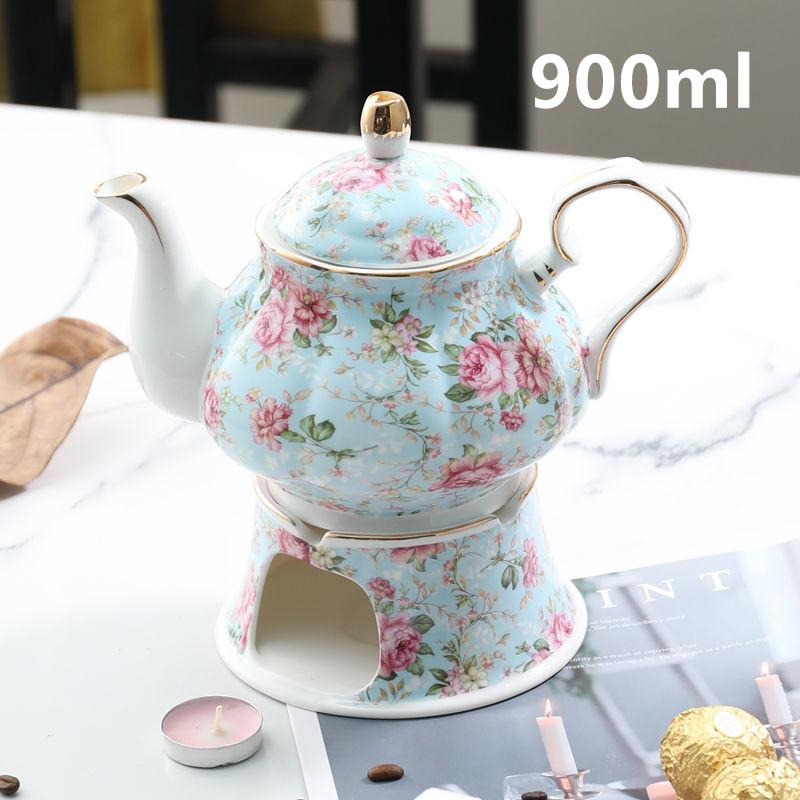 

800ML European Ceramic Teapot and Tea Warmer English Afternoon Tea Set High-Grade Porcelain Coffee Pot Heat Resistant Kettle Pot