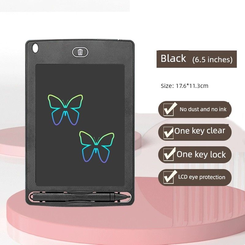 

Kids LCD Drawing Board Writing Board Painting Draft Office Graffiti Small Light Energy Blackboard Color Digital Drawing Board 6.5 inch color screen black
