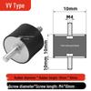 VV Type Rubber Shock Absorber with Dual External Threaded Rods - Industrial Vibration Dampening Silent Buffer Pad NHE01
