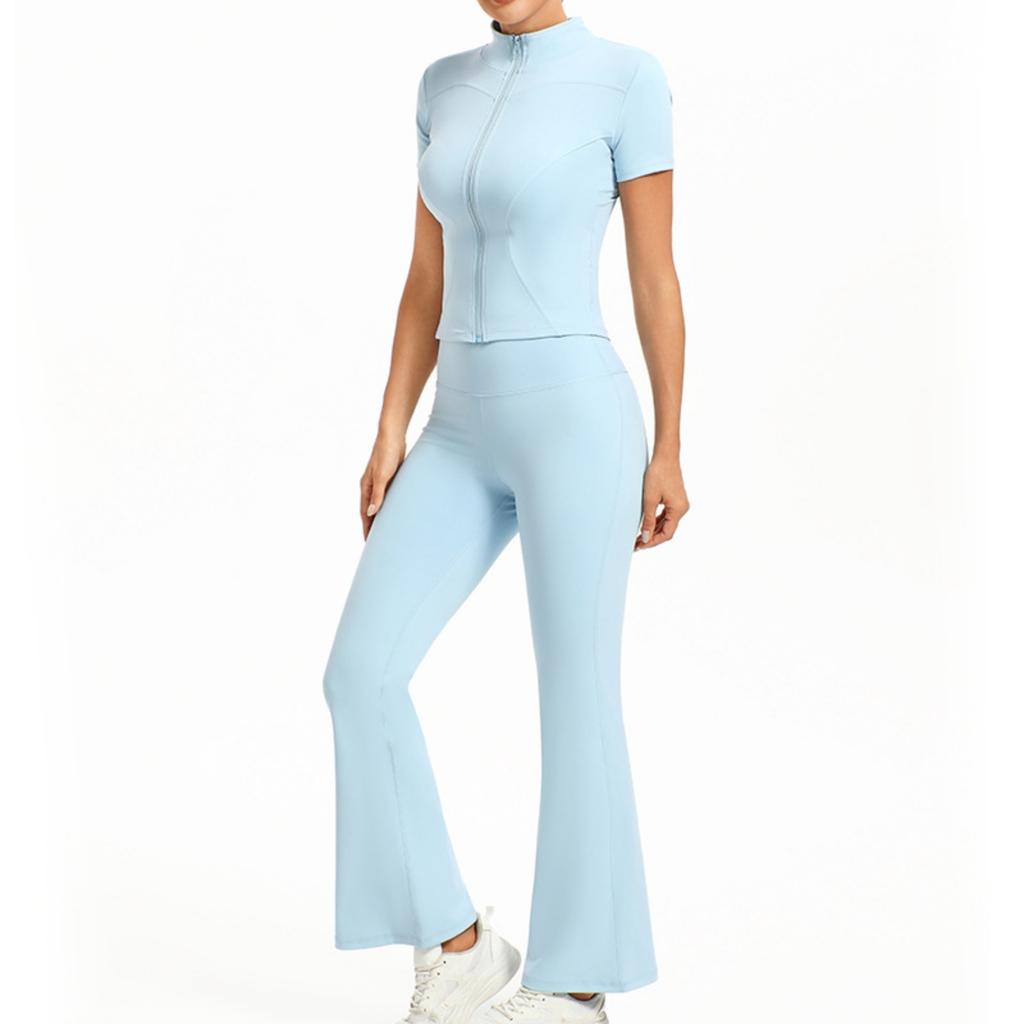 Women's -Color High-Waisted Flared Pants — Butt-Lifting Fitness, Dance, And Sportswear