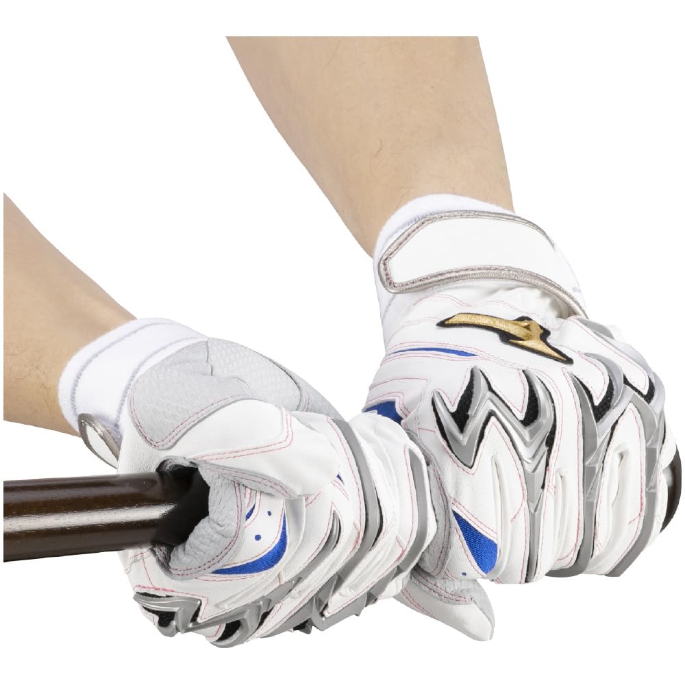 MIZUNO Direct Store Exclusive Mizuno Baseball Silicon Power Arc DI 1EJEA832 22cm Batting (Mizuno) [Mizuno / Pro] [Ambidextrous] White/Blue/Silver