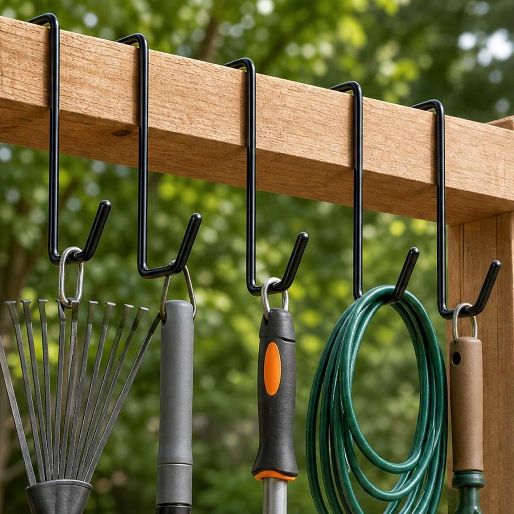 S Hooks with Shape for Hanging Ladder, Tire, Garden Tools and Rafter Storage - - Hanger