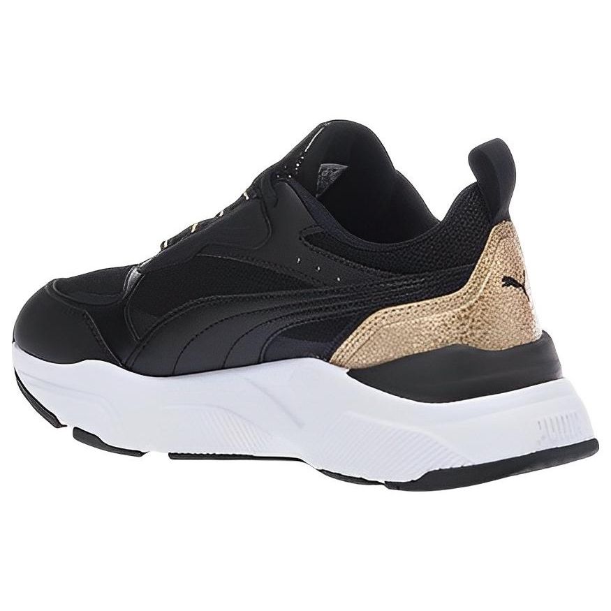 Puma Cassia Distressed - Black Team Gold Women Sneakers 387645-01